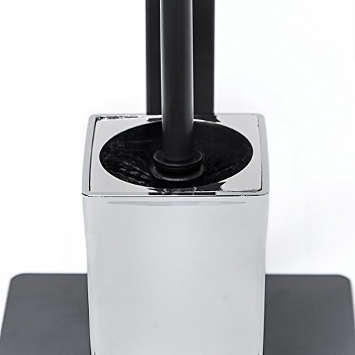 Relaxdays WC Garnitur GRAO HBT ca. 70 x 20 x 20 cm Bürstengarnitur grau mit Klobürste und Rollenhalter Metall WC-Ständer samt WC-Bürste schwarz und Bürstenhalter, Toilettenbürste, anthrazit - 6