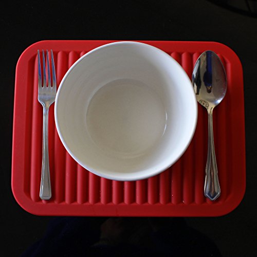 2er Packung Silikon-Untersetzer Topfhalter von Kurtzy – Küchen-Mehrzweckuntensil Untersetzer Pfannen Halter Löffelablage Marmeladenglasöffner Küchen-/Tisch-Untersetzer – hitzebeständig, dick & flexibel - 2