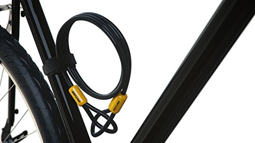 SIGTUNA Fahrradschlösser – 16mm Hohe Sicherheitsstuf Bügelschloss mit Halterung + 1200mm geflochtenes flexibles Stahlkabel - 5