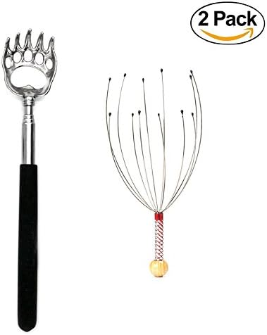 TENDOC back scratcher and head massager set (2 piece)
