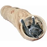 Trixie 43001 Spieltunnel, Plüsch, ø 25 cm/125 cm, beige