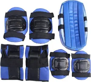 A1VK Kids Head, Knee, Elbow and Palm Guard Safety Protective Guard Kit (Blue ) - Set of 7 Pcs