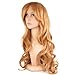 Popamazing Multicolor Various Women's Sexy Fancy Dress Wigs Cosplay Costume Ladies Full Wig Party (Size D(Long Wavy Wig + Wig Cap), Blonde)