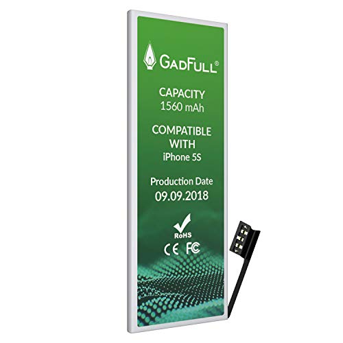 GadFull   Batterie pour Apple iPhone 5S   Production est 2018   avec Bo  te    Outils   Y Compris un Manuel de R  paration et la Bo  te    Outils Profi Kit   Il Travaille avec tous les APN Originaux