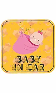 CVANU Baby On Board Kids Safety Warning Window Sign Sticker for Car PVC Vinyl CV17 (Pack of 10) A