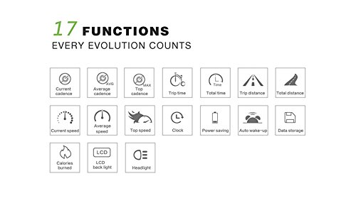 SHANREN® Fahrradcomputer, LED Fahrradbeleuchtung, 2 in 1, Drahtloser Fahrrad Tacho, Tachometer, Kilometerzähler, Trittfrequenz Sensor, Geschwindigkeitsmesser, Spur Entfernung, Kalorienzähler, Hintergrundbeleuchtung LCD Display, Scheinwerfer usw. 17 Funktionen, Wasserdichte Fahrradlampe, USB Wiederaufladbare Fahrradlicht, 3 Licht-Modi, 300 Lumen, 2800 mAh Lithium Batterie - 7