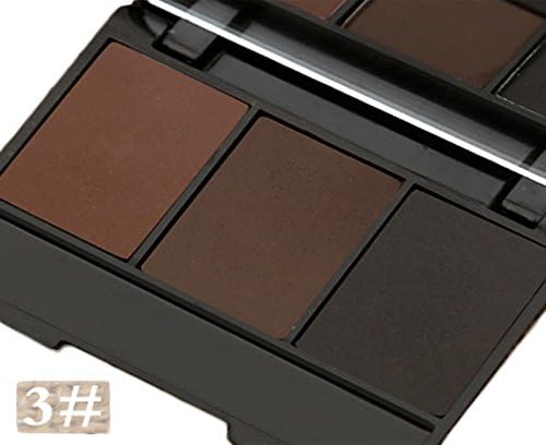 MaxDona Compact Eye Brow Powder Palette - 3 Colour Eyebrow, Waterproof, Long Lasting Professional Makeup Set (03) by MAXDONA