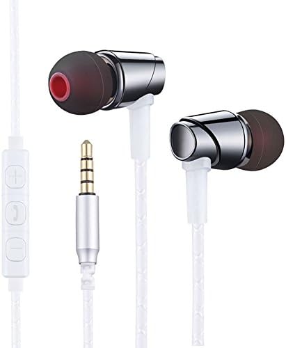 Glazata Metal Earphones Headphones, E10 In-ear Noise Isolation Earbuds with Mic, High Definition, Bass Sound for iPhone Samsung HTC Nexus iPad iPod MP3 Player