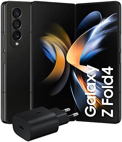 Samsung Galaxy Z Fold4 Smartphone 5G Caricatore incluso, Smartphone pieghevole Android SIM Free, 256GB, Display Dynamic AMOLED 2X 6.2”/7.6”1,2, Phantom Black 2022 [Versione Italiana]
