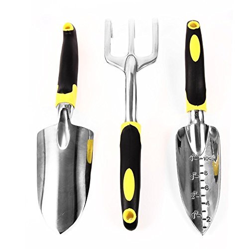 Ohuhu® 3 Piezas Softouch Jardín Juego de Herramientas / Jardinería Tool Set - Cultivador, Transplaner, Paleta