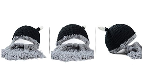 Kolylong® Men Women Kids Funny Costume Cool Beard Wig Hats Handmade Knit Warm Winter Caps (Grey) reviews Kolylong® Men Women Kids Funny Costume Cool Beard Wig Hats Handmade Knit Warm Winter Caps (Grey)