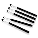 Professional Wooden Makeup Brush Set - 10 PCS Handle Cosmetic Kabuki Makeup Foundation Blending Brush Set Kit for Eyebrow Face Liquid Powder Cream (Black+Silver)