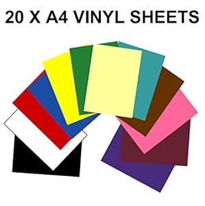 A4 Self Adhesive Vinyl Sheets x 20 (Sticky Back Plastic) For Hobbies ...