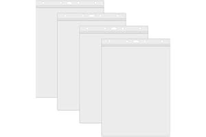 UMCHU 4 Pièces A4 Pochette plastique pour papier identité,Pochettes pour documents à large ouverture,Pochettes de protection transparentes,pour la protection de papier, actes et documents(Vertical)