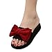 Produktbild Hausschuhe Sandalen Damen, Sunday Outdoor Frauen Bow Sommer Sandalen Slipper Indoor Outdoor Flip-Flops Strand Schuhe Schwarz Rot Strand (39 (EU38), Rot)