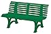 Produktbild Sitzbank / Gartenbank 3er Design: Helgoland, Länge 150cm, grün (hochwertiger Kunststoff, Parkbank Made in Germany)
