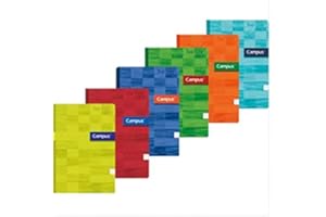 MAKRO PAPER Pack 6 Cuadernos Libretas Grapadas Tapa Plastico Polipropileno A4 90 gramos 48 Hojas Milimetrado 46