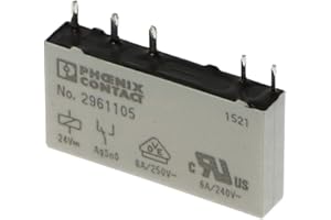 PHOENIX CONTACT REL-MR- 24DC/21 | 2961105 | REL-MR- 24DC/21 | PHOENIX PLUG-IN MINIATURE POWER RELAY, WITH POWER CONTACT, 1CO, INPUT VOLTAGE 24 V DC