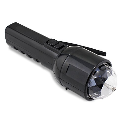 2 in 1 3W Kristallball-Effekt-Licht LED-Rundumbühnenbeleuchtung für Disco DJ Party und tragbaren aufladbaren Taschenlampe für Camping Wandern Schwarz - 2