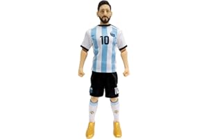 Sockers Figurka Lionela Messiego, gwiazda reprezentacji Argentyny | szczegółowa replika argentyńskiego gracza: Messi, idealna do ciast, fanów piłki nożnej lub kolekcjonerów, wysokość 30 cm
