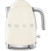 SMEG KLF03CREU 50&rsquo;s Style Retro Kettle 1.7 L 2400W Krem Su Isıtıcı (İthalat&ccedil;ı Garantili)