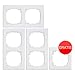 Produktbild Wintop FACE 2-Fach Rahmen, 3-teilig, Sparpaket, 1x 1-Fach GRATIS Rahmen, System 55, weiß, 10044F-S100-P449