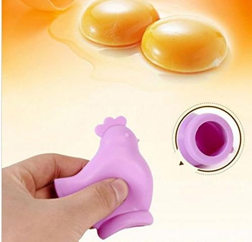 Lovely Cock Kitchen Gadget Silicone Egg Yolk White Divider Filter Separato