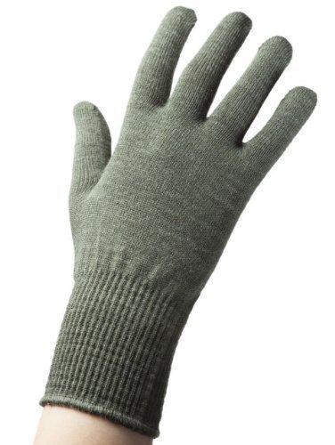 Preisvergleich Produktbild EDZ Merino Wolle Thermo Liner Handschuhe-Olivgrün-Medium / Large
