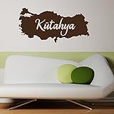 Islamische Wandtattoos - Meccastyle - Türkiye Haritasi Kütahya - A5-43