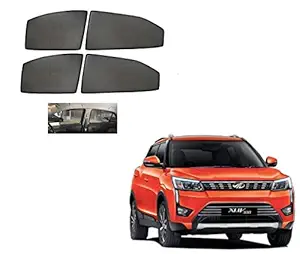 Kozdiko Premium Custom Fit Car Sun Shades Fix Curtains Non Magnetic Mesh Compatible for Mahindra XUV 300