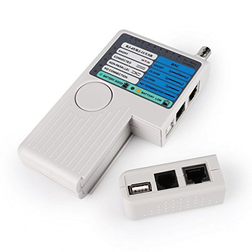 Profi Netzwerktester Leitungstester Kabeltester RJ45, RJ11, RJ12 USB 2.0 und BNC – CAT/USB/IEEE1394/BNC - 4