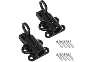 JUVEL Automatica Serratura della Porta Serratura - Chiavistello a Molla,Chiavistello Della Porta,Adatto per il Fissaggio di Finestre, Porte in Legno,Porte da Cortile, Armadietti (Nero)