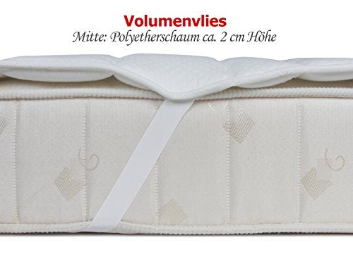 Topper von „Dormisette“ – 1B-Ware – mit kleinen Schönheitsfehlern – für eine ergonomische Schlafposition – Gesamthöhe ca. 2,5 cm – geprüft nach Öko-Tex Standard 100 – made in Germany – 2 Größen, 90 x 200 cm - 7