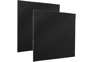 DARENYI 2pcs Perspex Acrylic Plastic Sheet 2.5mm Black Plastic Sheet Flexible Black Acrylic Sheet Square Hard Plastic Sheet for Craft DIY, Drawing, Printing, Picture Frame(30 x 30cm)