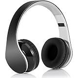 On-ear Headphones ,LinkWitz Bluetooth4.1 Wireless Foldable Hi-Fi Stereo Headsets with 3.5mm Audio Jack MIC, 15 Hours Playtime for Smart Phones &amp; Tablets - Black