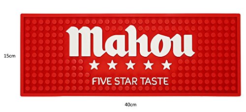 Preisvergleich Produktbild Mahou Five Star Taste Barmatte Gummimatte – 15x40cm rot