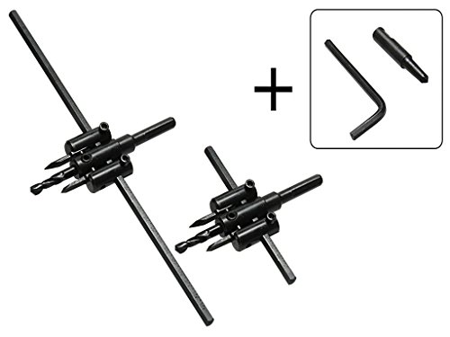 2 Stück Rundschneider verstellbar 30 mm - 120 mm + 40 mm - 300 mm