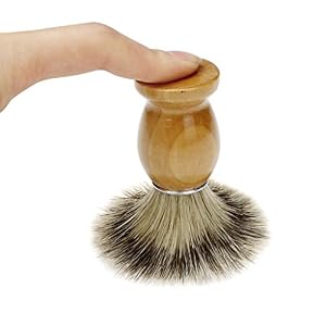Badger Shaving Brush,Malloom Professional Barber Salon Shave Shaving Razor Brush Wood Handle Tool - Image 5