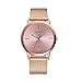Produktbild EARS DamenUhr Woman Fashion Casual Denim Strap Analog Quartz Round Watch Watches Uhr Fashionable Modische hohe Härte Glasspiegel Männer und Frauen allgemeine Mesh Gürtel Uhr (B)