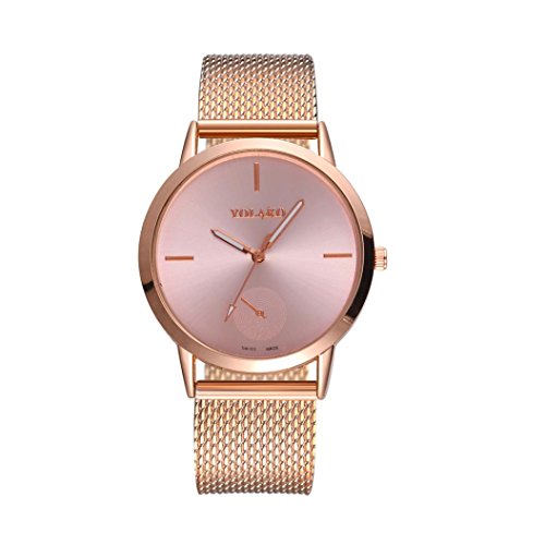 Preisvergleich Produktbild EARS DamenUhr Woman Fashion Casual Denim Strap Analog Quartz Round Watch Watches Uhr Fashionable Modische hohe Härte Glasspiegel Männer und Frauen allgemeine Mesh Gürtel Uhr (B)