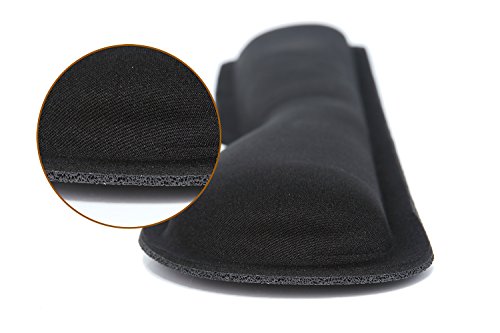 Premium Plattform Gummitastatur Pad Handgelenkauflage mit Memory Foam für Tastatur, Schwarz - 3
