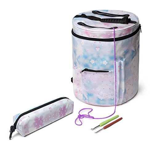 DCCN Wolle Aufbewahrungstasche Tragbare Strickwolle Tasche für Wolle und Strickzeug - 3