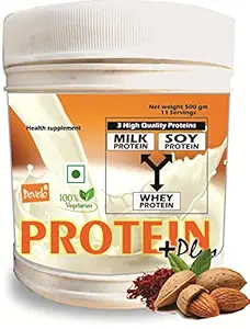 Develo Health & Nutrition Drink Protein Powder for Adults, Women & Men ? 500 g Kesar Badam