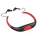Produktbild Hipipooo-8GB Speicher wasserdichte Sport MP3 Musik Player Stereo Audio Kopfhörer Unterwasser Neckband Schwimmen Tauchen mit FM Radio Headset(Rot)
