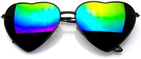 Emblem EyewearPremium Womens Cute Metal Frame Heart Shape Sunglasses
