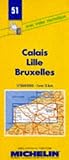 Image de Carte routière : Calais - Lille - Bruxelles, 51, 1/200000