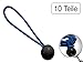 Price comparison product image 10 x Blue Elastic Straps with Ball 210 mm x 28 mm Plastic Blue