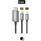 Hoco. UA27 2M Tak &Ccedil;alıştır Lightning to HDMI D&ouml;n&uuml;şt&uuml;r&uuml;c&uuml; - Gri