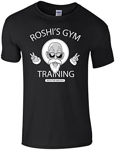 Master Roshi's Gym Training Men's Black T-Shirts
