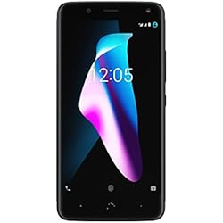 BQ Aquaris V - Smartphone de 5.2" (WiFi, Qualcomm Snapdragon 435 Octa Core, 2 GB de RAM, memoria interna de 16 GB, cámara de 12 MP, Android 7.1.2 Nougat), Negro (Deep black)